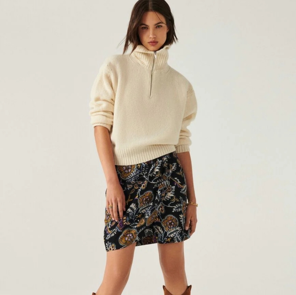 ba&sh Black Venice Mini Skirt NWT Size X-Small